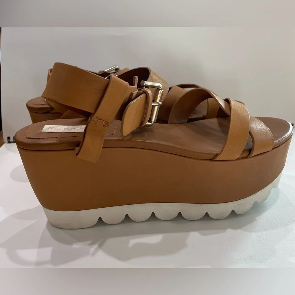 See by Chloė Platform Wedge Sandals size 40
